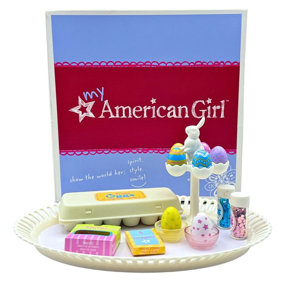 American Girl Doll Easter Egg Decorating Accessory Set W/ Original Box 2013